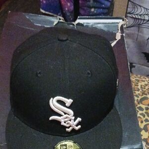 Black Baseball Cap with White Logo